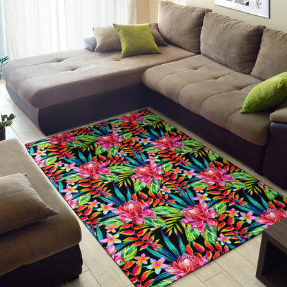 Heliconia Pattern Print Design HL02 Area Rugs