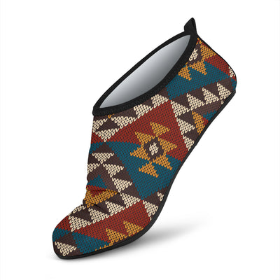 Knit Aztec Tribal Aqua Water Shoes