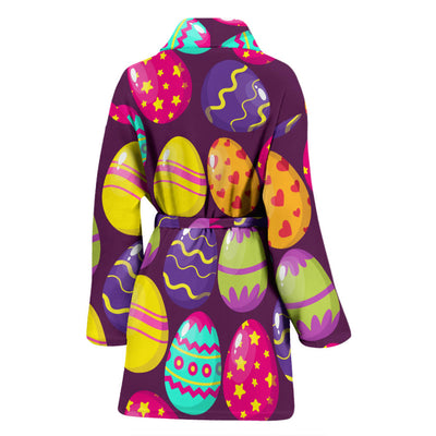 Easter Eggs Pattern Print Design RB04 Women Bathrobe