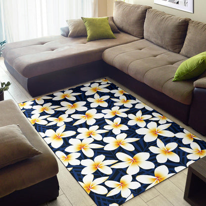 Plumeria Pattern Print Design PM026 Area Rugs