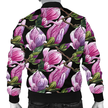 Magnolia Pattern Print Design MAG011 Men Bomber Jacket