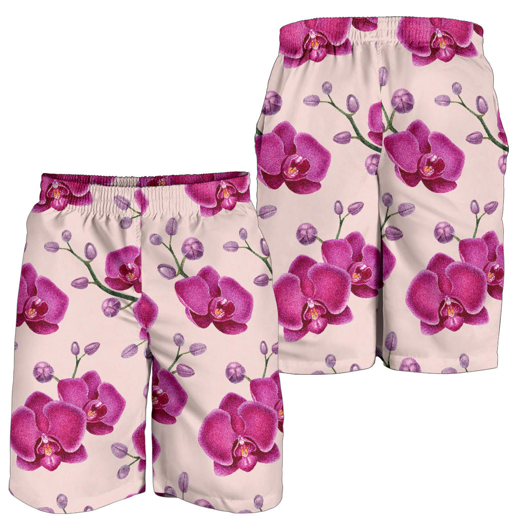 Orchid Pattern Print Design A02 Mens Shorts