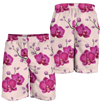 Orchid Pattern Print Design A02 Mens Shorts