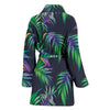 Palm Leaves Pattern Print Design PL04 Women Bathrobe