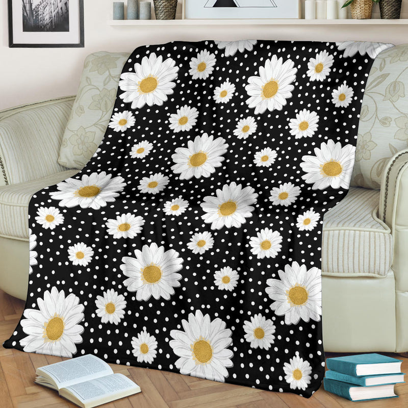 Daisy Pattern Print Design DS02 Fleece Blanket