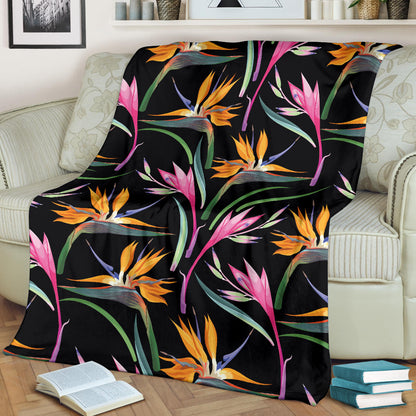 Tropical Flower Pattern Print Design TF017 Fleece Blanket