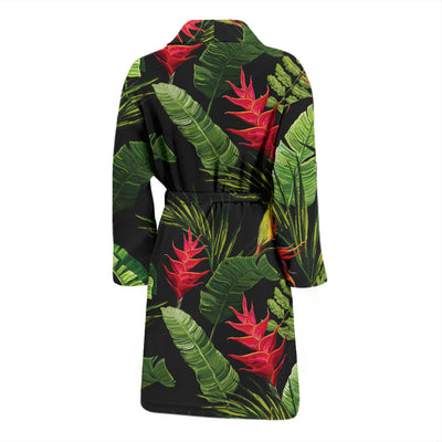 Bird Of Paradise Pattern Print Design BOP010 Men Bathrobe