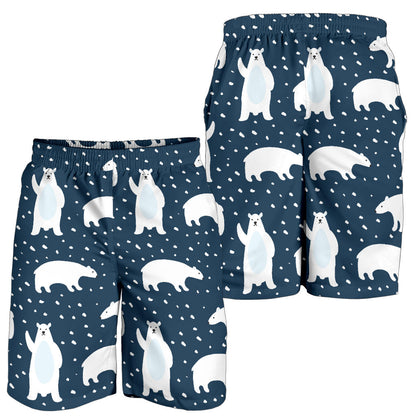 Polar Bear Pattern Print Design A02 Mens Shorts
