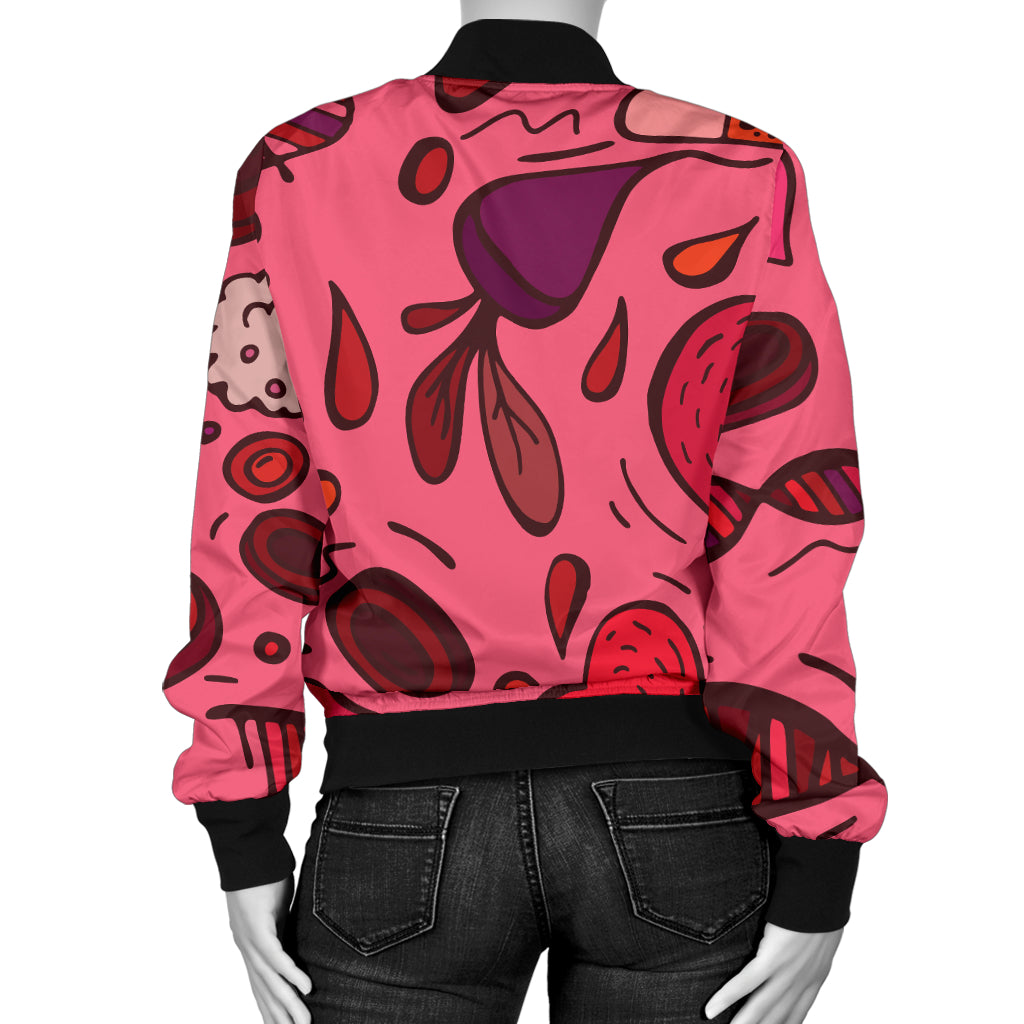 Phlebotomist Pattern Print Design A01 Women's Bomber Jacket