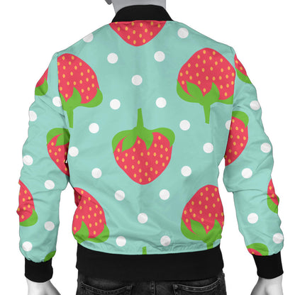 Strawberry Pattern Print Design SB06 Men Bomber Jacket