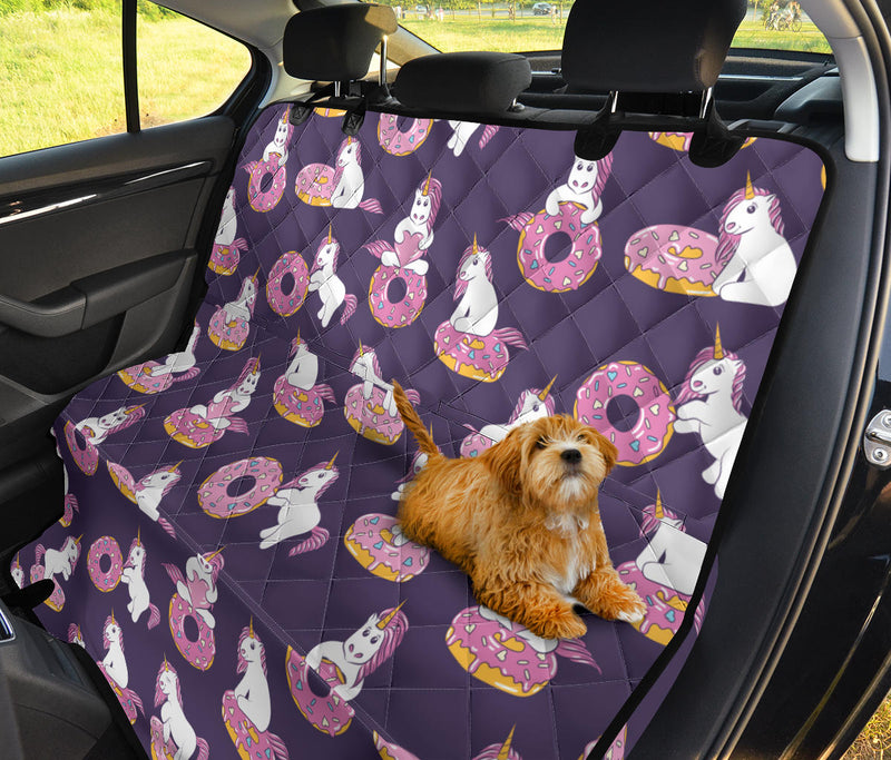 Donut Unicorn Pattern Print Design DN011 Rear Dog  Seat Cover