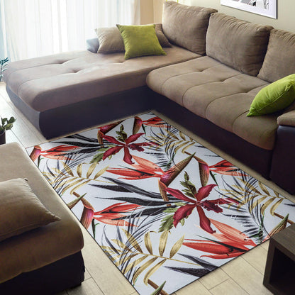 Tropical Flower Pattern Print Design TF021 Area Rugs