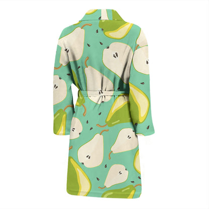 Pear Pattern Print Design PE04 Men Bathrobe