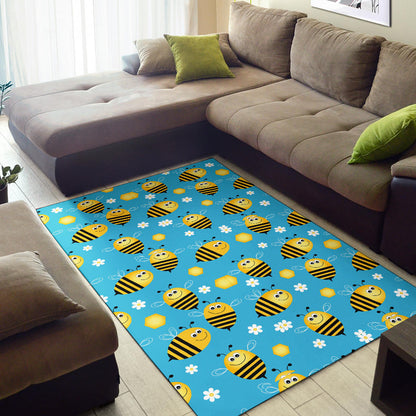Bee Pattern Print Design BEE06 Area Rugs