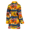 Palm Tree Pattern Print Design PT010 Women Bathrobe