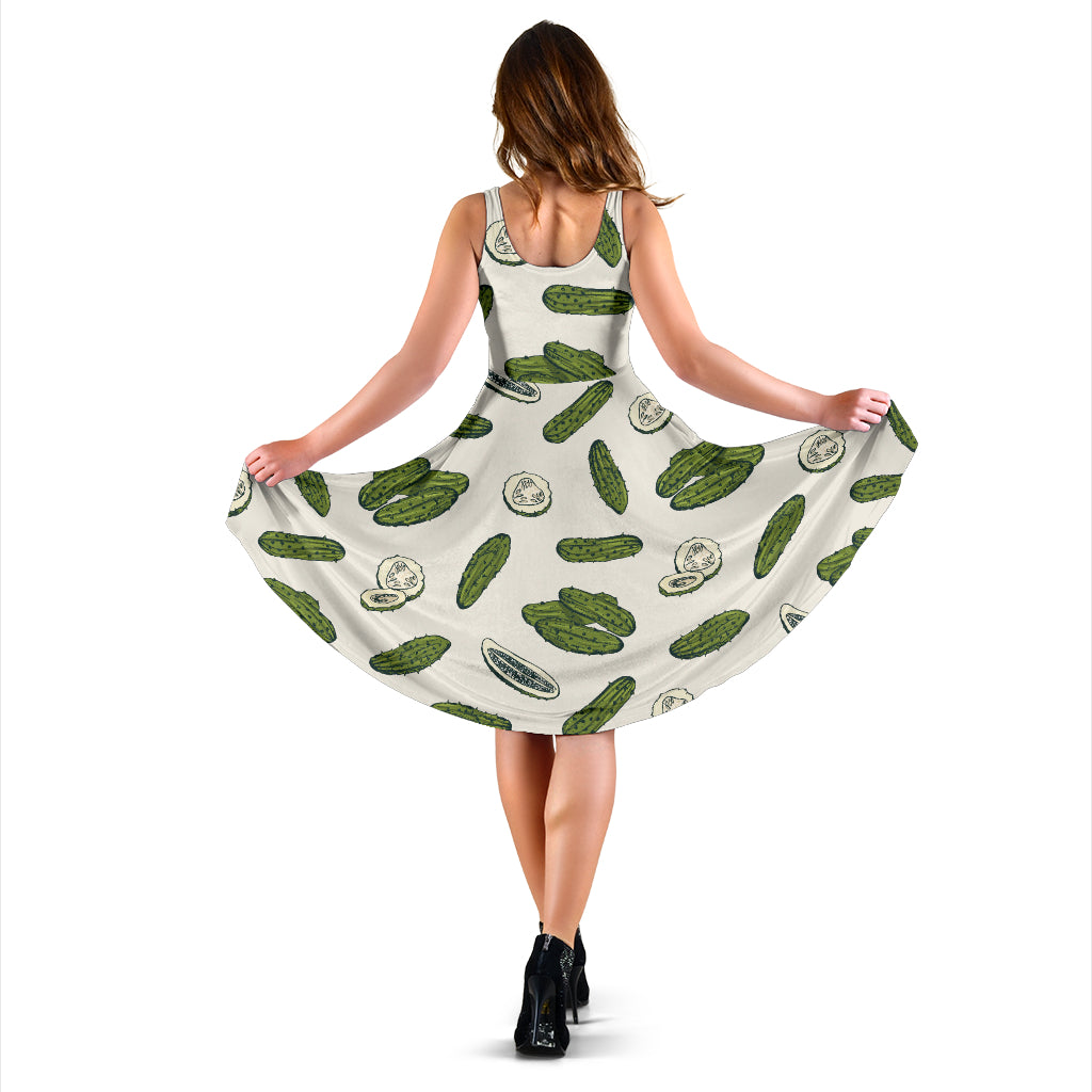 Cucumber Pattern Print Design CC05 Midi Dress