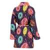 Donut Pattern Print Design DN03 Women Bathrobe