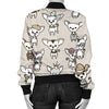 Chihuahua Pattern Print Design 02 Women's Bomber Jacket