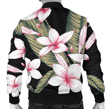 Plumeria Pattern Print Design PM021 Men Bomber Jacket