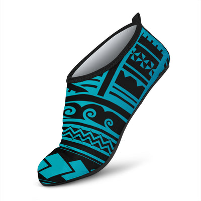 Polynesian Tribal Aqua Water Shoes