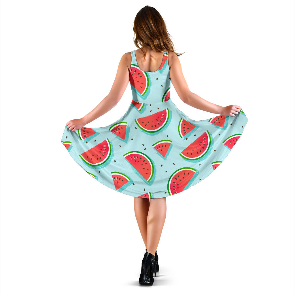 Watermelon Pattern Print Design WM03 Midi Dress