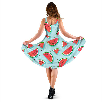 Watermelon Pattern Print Design WM03 Midi Dress