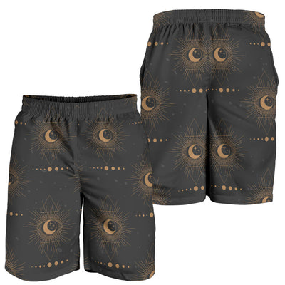 Moon Boho Pattern Print Design 02 Mens Shorts