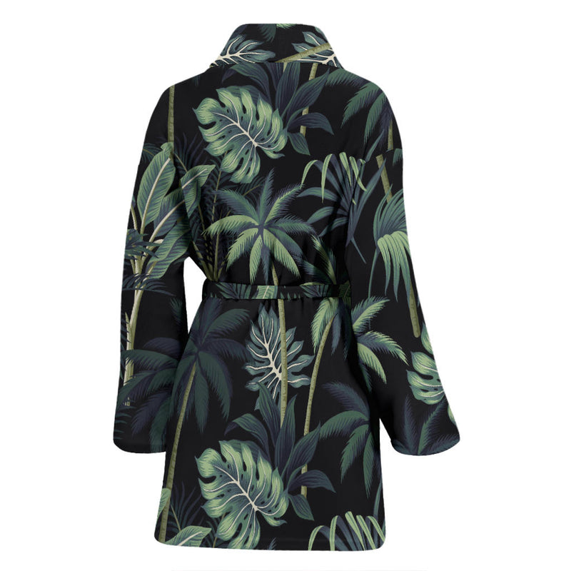 Rainforest Pattern Print Design RF02 Women Bathrobe