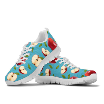 Apple Pattern Print Design AP012 Sneakers White Bottom Shoes