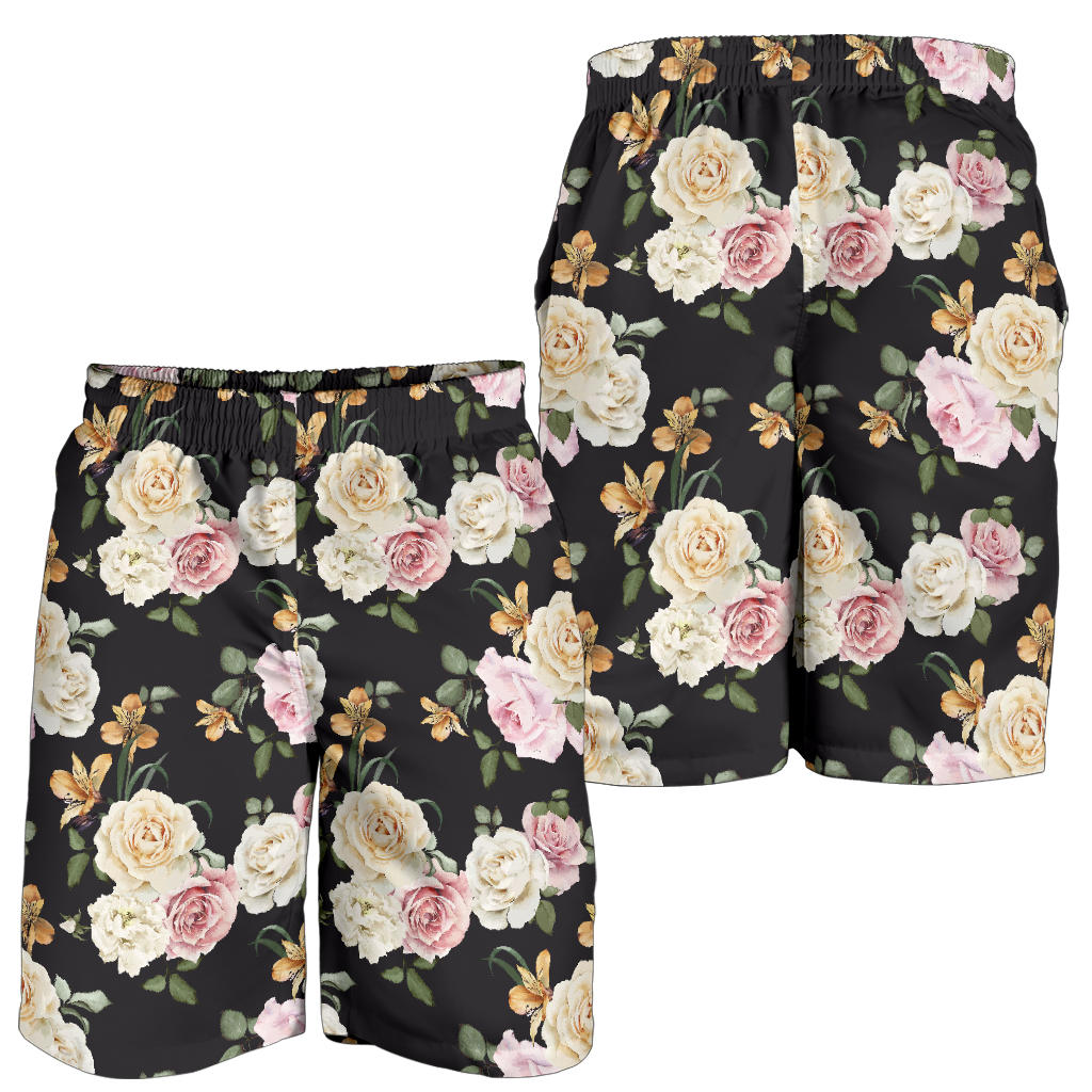 Rose Pattern Print Design A01 Mens Shorts