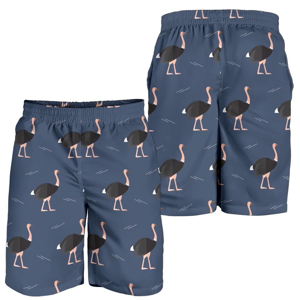 Ostrich Pattern Print Design 04 Mens Shorts