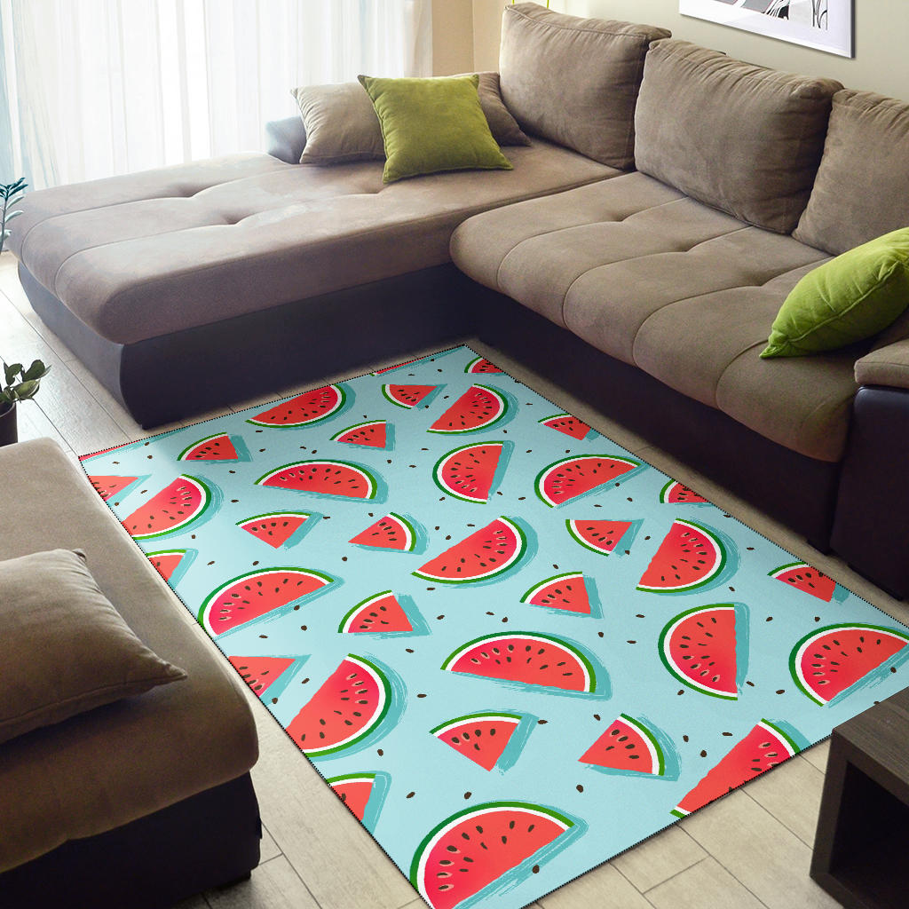 Watermelon Pattern Print Design WM03 Area Rugs