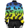 Rainbow Leopard Pattern Print Design A01 Women's Bomber Jacket