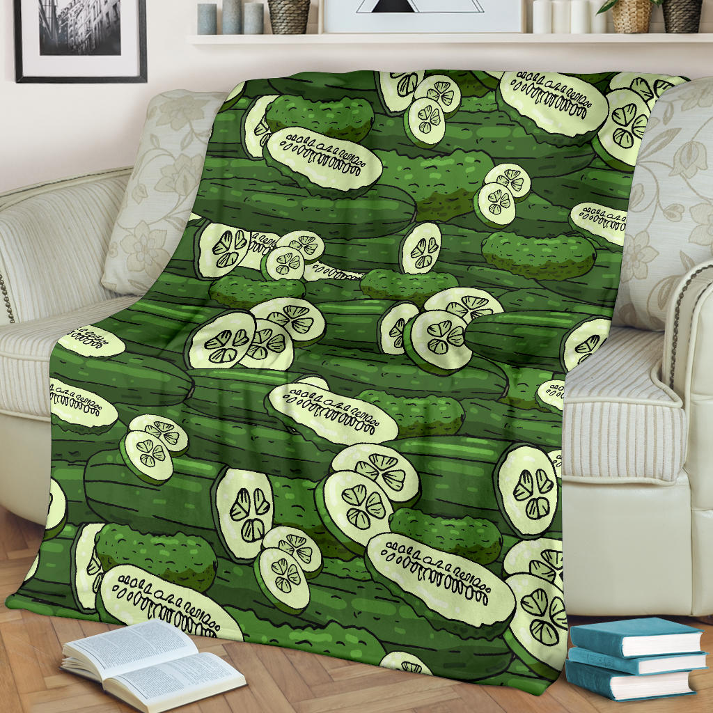 Cucumber Pattern Print Design CC01 Fleece Blanket