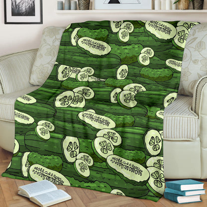 Cucumber Pattern Print Design CC01 Fleece Blanket