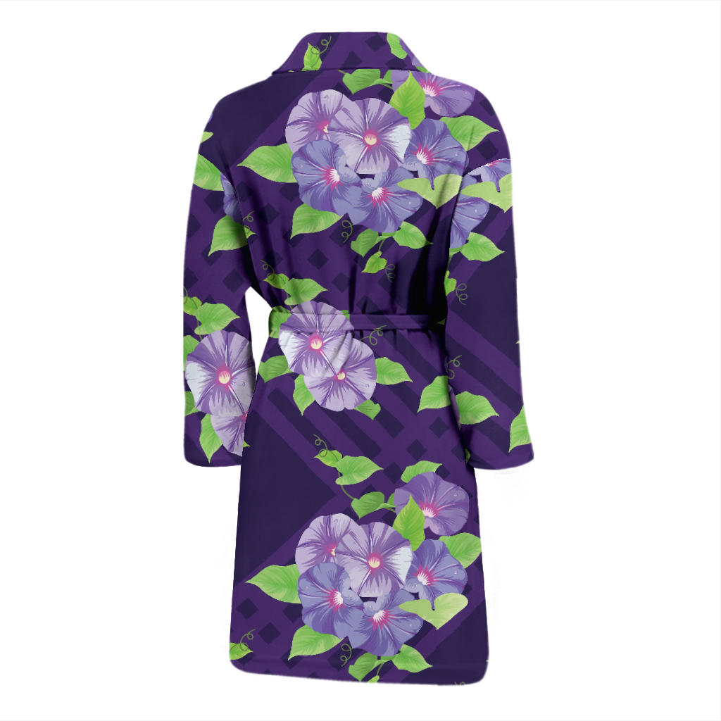 Morning Glory Pattern Print Design MG03 Men Bathrobe