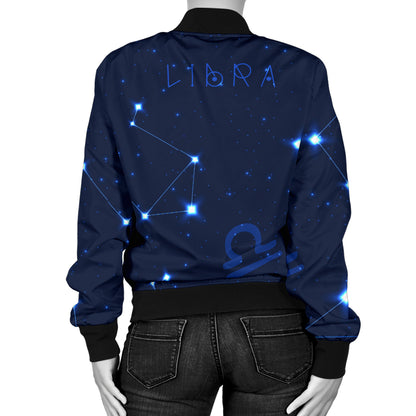 Libra Pattern Print Design 04 Women's Bomber Jacket