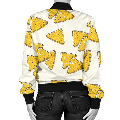 Nachos Pattern Print Design A01 Women's Bomber Jacket