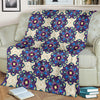 lotus Boho Pattern Print Design LO08 Fleece Blanket