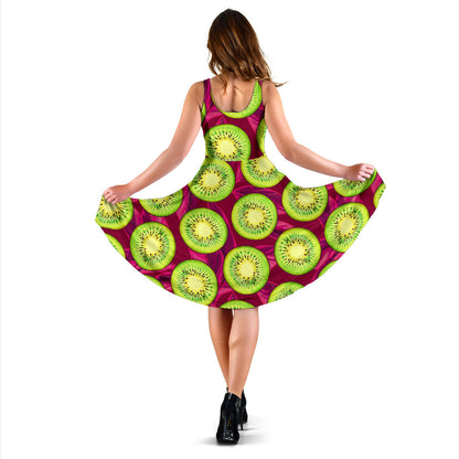 Kiwi Pattern Print Design KW05 Midi Dress
