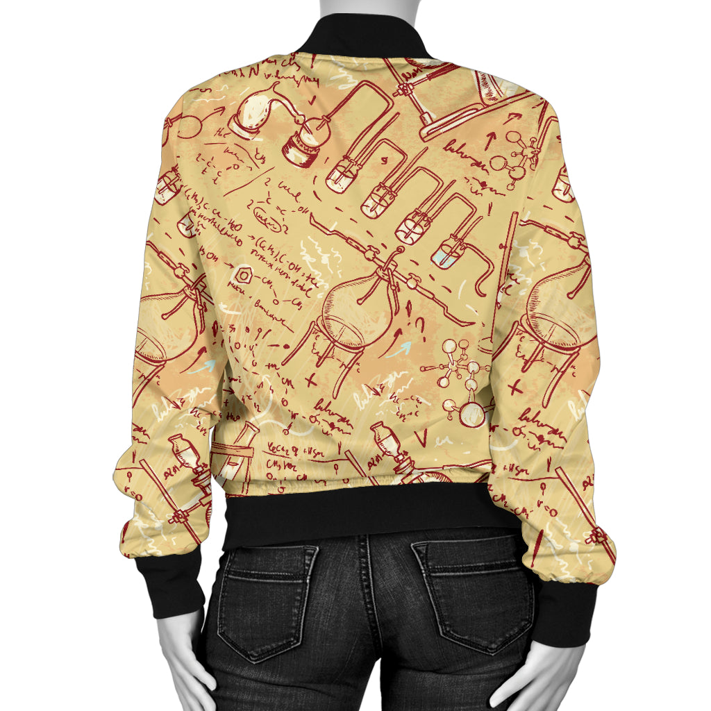 Chemical Pattern Print Design 01 Women's Bomber Jacket