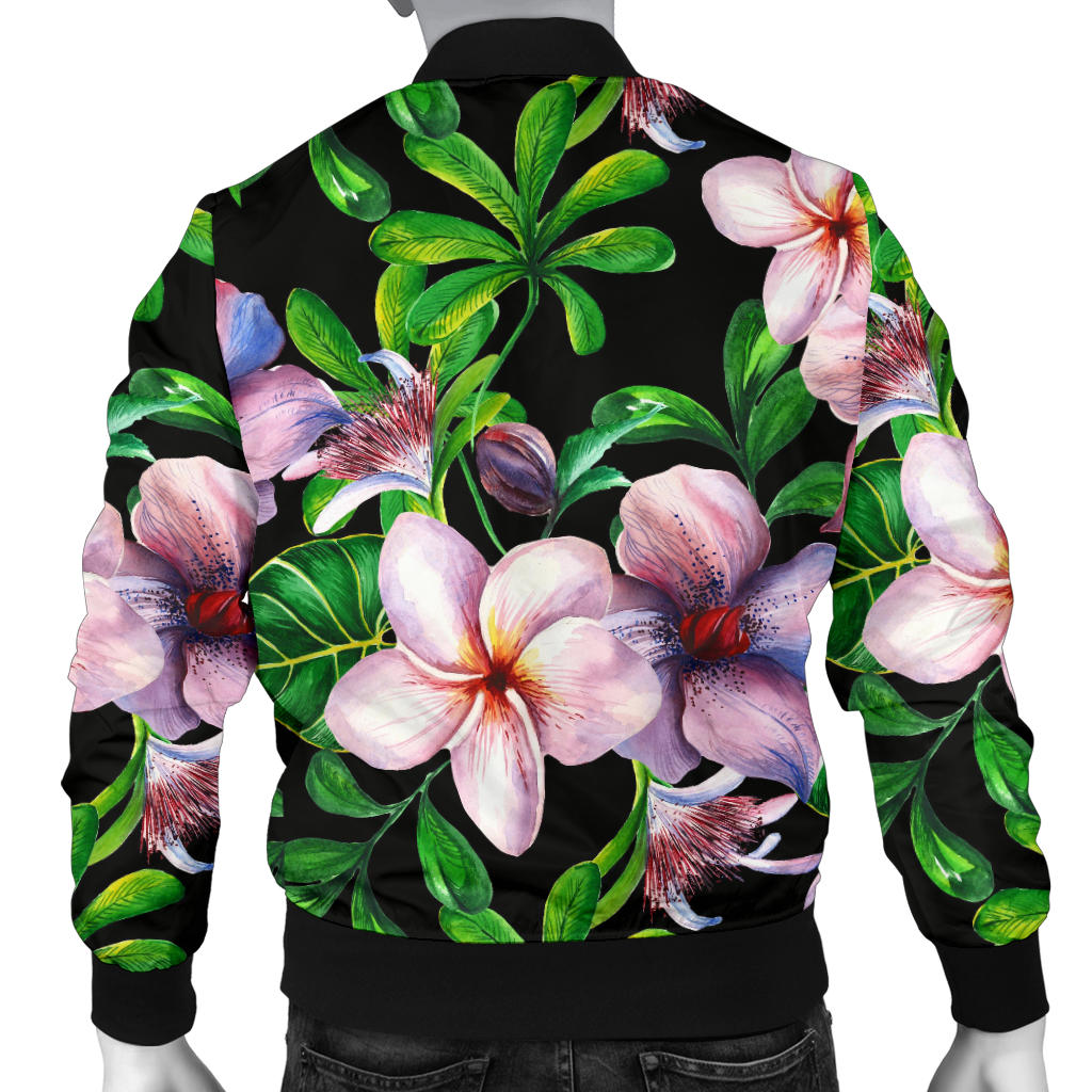 Plumeria Pattern Print Design PM01 Men Bomber Jacket