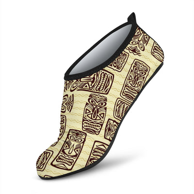 Tiki Brown Mask Print Aqua Water Shoes