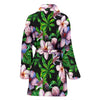 Plumeria Pattern Print Design PM01 Women Bathrobe