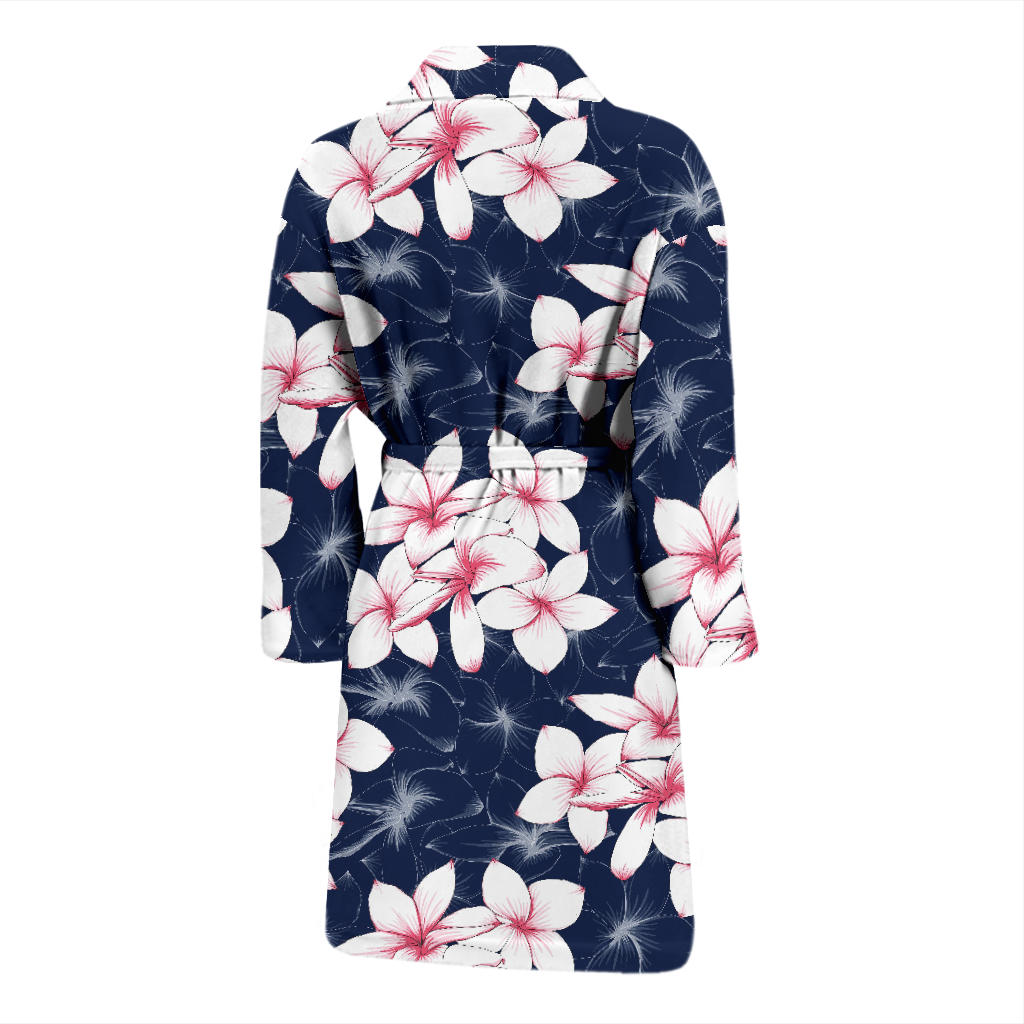Plumeria Pattern Print Design PM017 Men Bathrobe