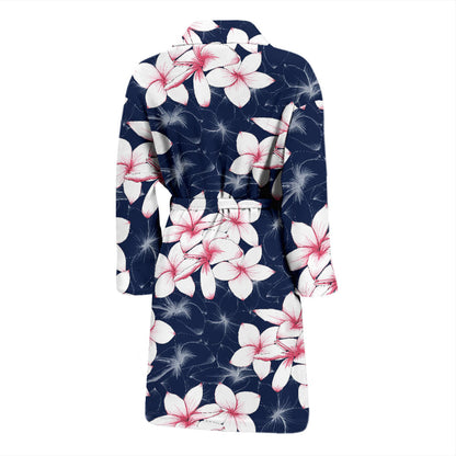 Plumeria Pattern Print Design PM017 Men Bathrobe