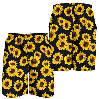 Sunflower Pattern Print Design SF05 Mens Shorts