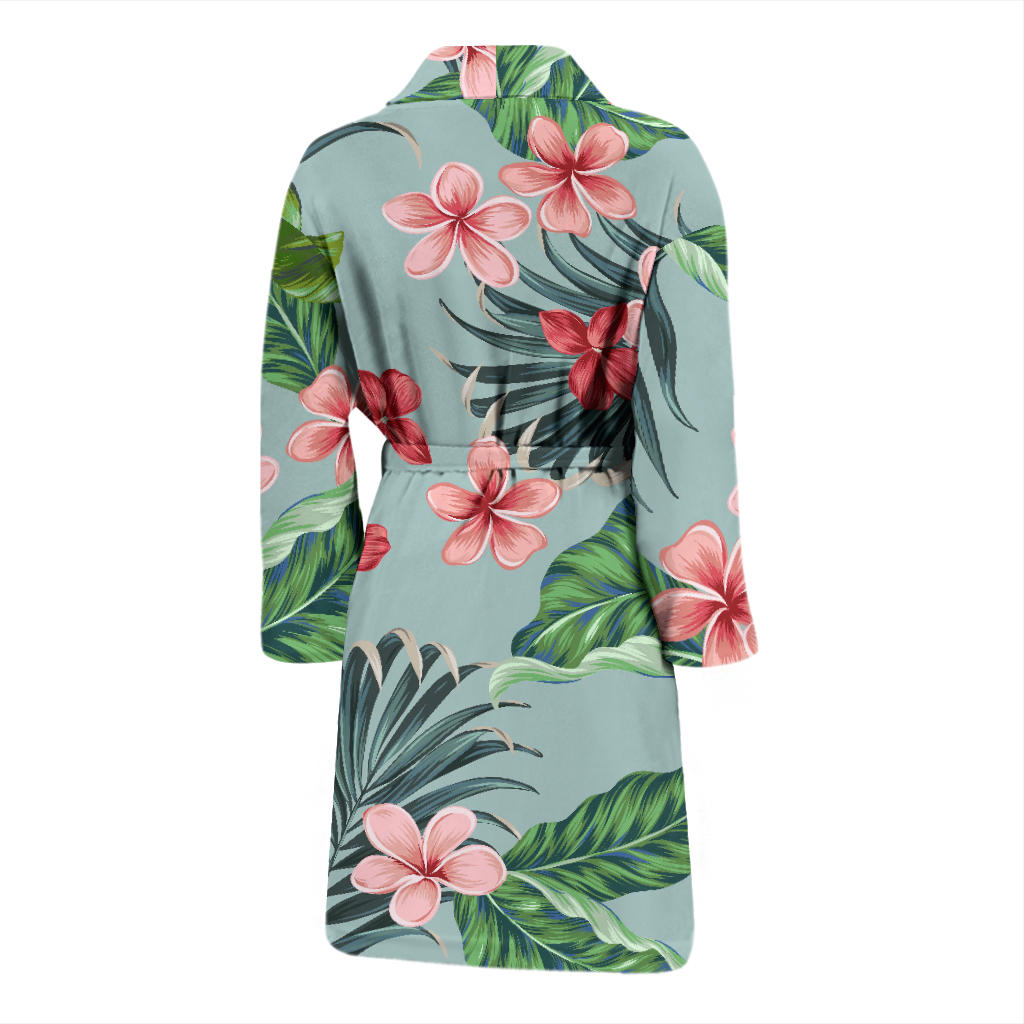 Plumeria Pattern Print Design PM027 Men Bathrobe