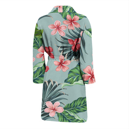 Plumeria Pattern Print Design PM027 Men Bathrobe