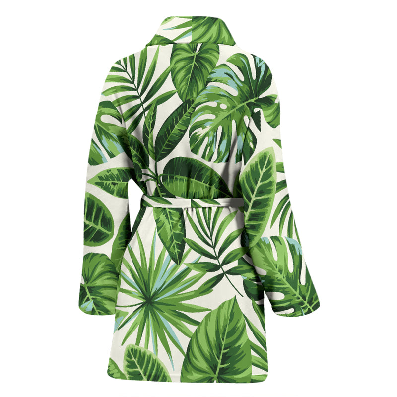 Tropical Flower Pattern Print Design TF013 Women Bathrobe